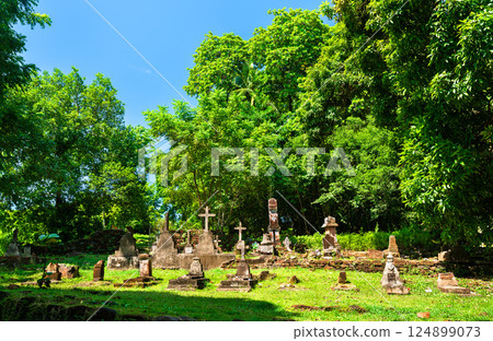 Children's Cemetery on Ile Royale - Salvation Islands in French Guiana, South America 124899073
