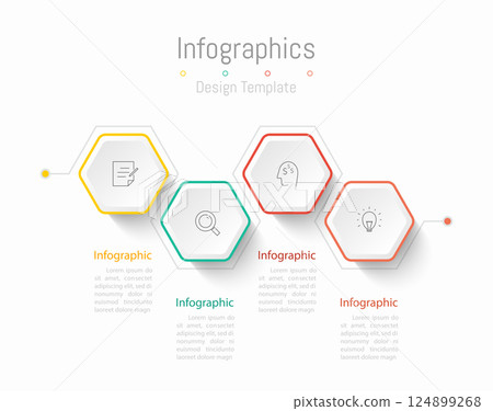 Infographic 4 options design elements for your business data. Vector Illustration. 124899268