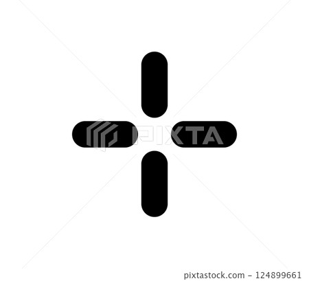 Cross button icon illustration vector 124899661