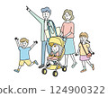 A young family going out with a stroller 124900322