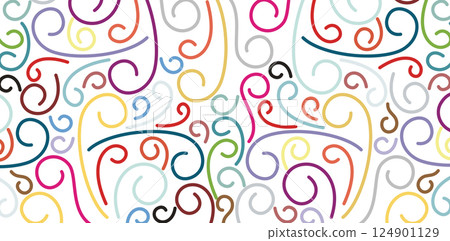 Colorful Swirls Pattern on a isolated white backgrounds for business cards templates, banner, flyer, covering calendar, web banner, signs, website header, landing page, social media templates elements Colorful Swirls Pattern on a isolated white backgrounds for business cards templates, banner, flyer, covering calendar, web banner, signs, website header, landing page, social media templates elements 124901129