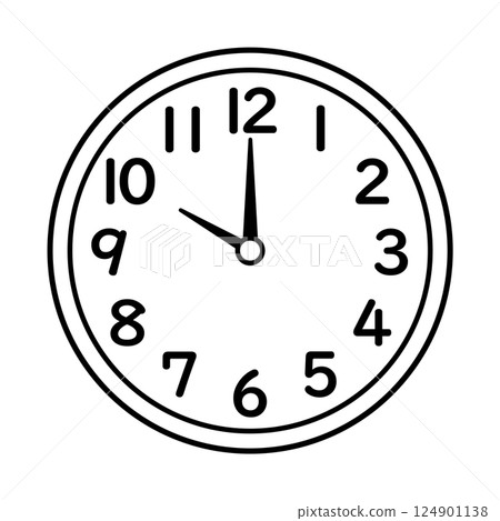 指向 10 點的類比時鐘 指向 10 點的類比時鐘 124901138