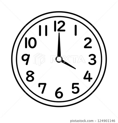 Analog clock pointing to 4 o'clock 124901146