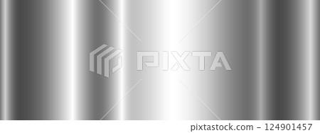 Silver metallic gradient. Metallic polished glossy abstract background. T 124901457