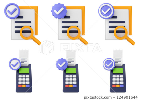 3d verification check mark approve success icon set bundle 3d verification check mark approve success icon set bundle 124901644