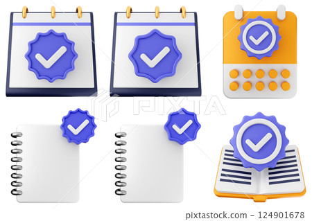 3d verification check mark approve success icon set bundle 3d verification check mark approve success icon set bundle 124901678