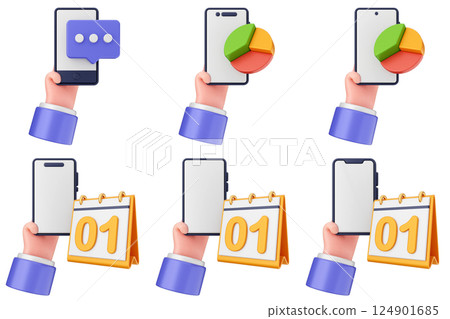 3d smartphone app icon set bundle 124901685
