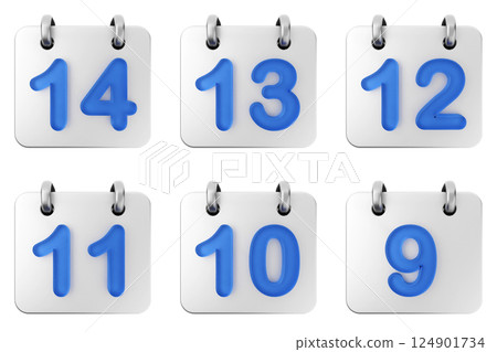 3d calendar icon set bundle 124901734