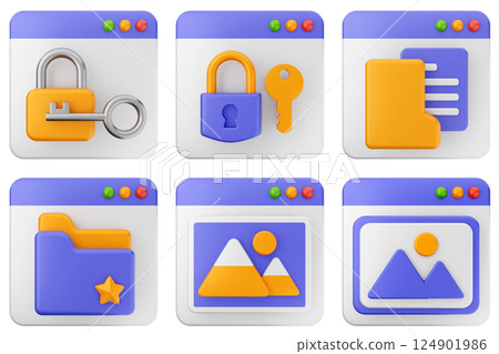 3d website icon set bundle 3d website icon set bundle 124901986