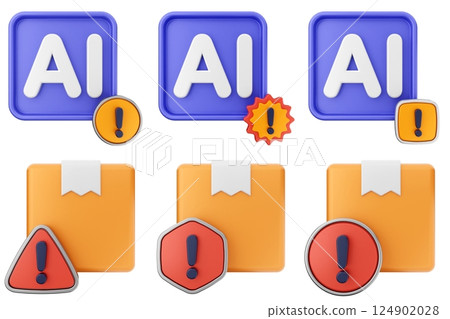3d warning danger alert caution risk important sign 3d warning danger alert caution risk important sign 124902028