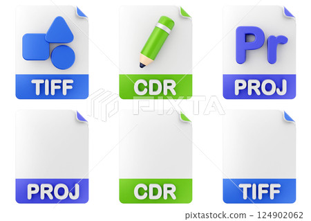 3d file format type icon tiff cdr proj 124902062