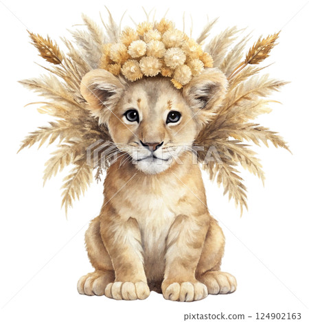 Cute Animal Clipart Watercolor Minimal Cute Animal Clipart Watercolor Minimal 124902163