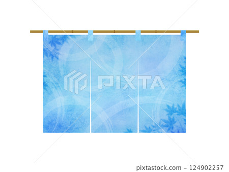 Illustration of a summer image Noren curtain 124902257