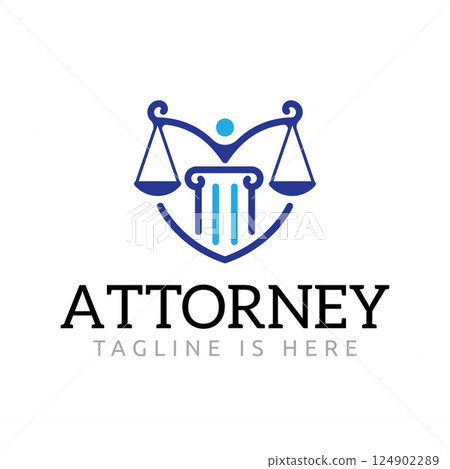Law Balance Justice Scale Court Attorney Logo Template 124902289