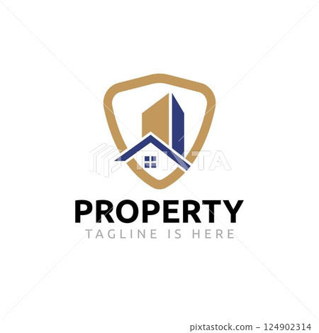Home House Residence Property Building Invest Business Shield Protection Logo Template Home House Residence Property Building Invest Business Shield Protection Logo Template 124902314