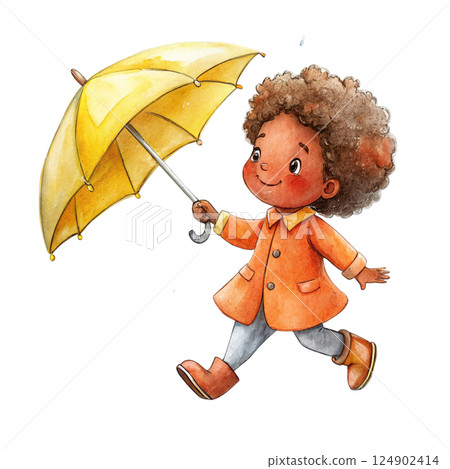 Black people Wear a raincoat Black people Wear a raincoat 124902414