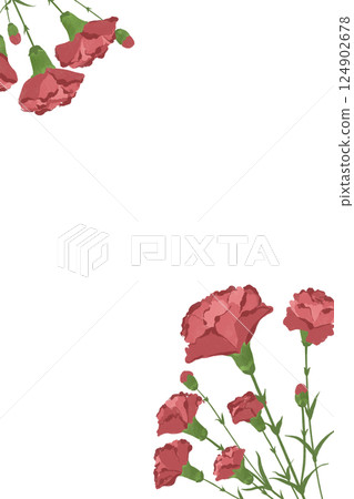 Simple carnation message card Simple carnation message card 124902678