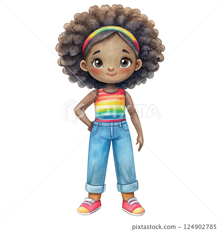 Black people wearing fashionable clothes 124902785