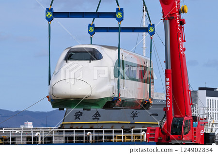 E2系J66新幹線列車（200系顏色）在函館進行除水工程 124902834