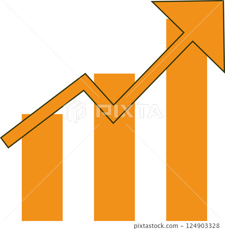 快速上升的圖表 124903328