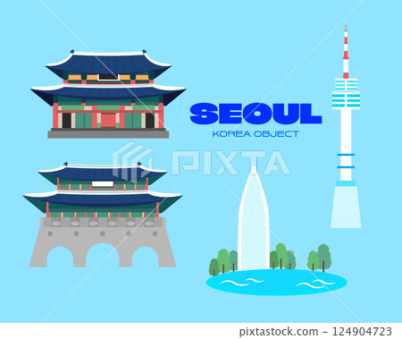 Korea City Travel Landmark Object 124904723