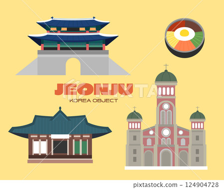 Korea City Travel Landmark Object Korea City Travel Landmark Object 124904728