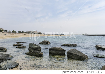 Azure Maiko, an artificial beach with calm waves 124905412