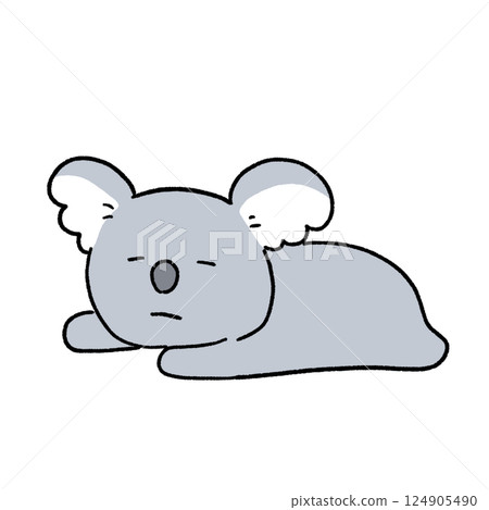 無尾熊累了躺著可愛 124905490