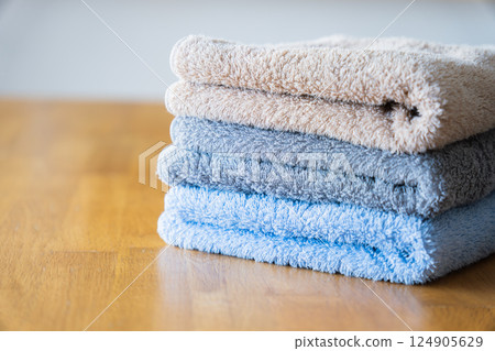 A towel on the table in the living room A towel on the table in the living room 124905629