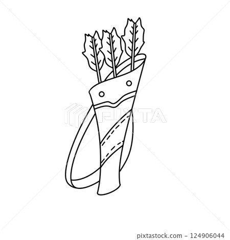 A bow with arrows in it A bow with arrows in it 124906044