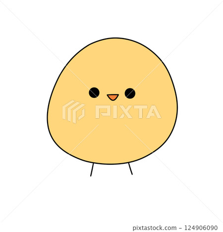 A cartoon chicken with a big smile on its face A cartoon chicken with a big smile on its face 124906090