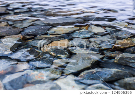 Underwater cobblestones Underwater cobblestones 124906396