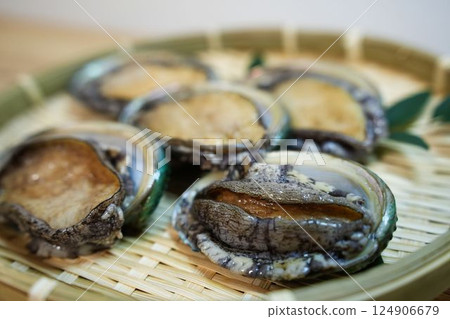 Extremely fresh abalone 124906679