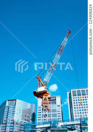 Tokyo scenery during bridge reconstruction work Keikyu Shinagawa Station 2025.03 h-4 Light color 124906824