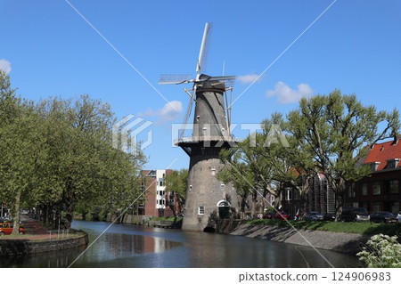 Windmills in Schiedam, Netherlands Windmills in Schiedam, Netherlands 124906983