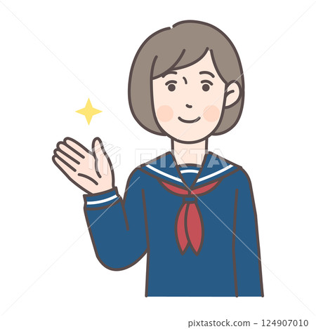 Guiding female student_Sailor suit 124907010