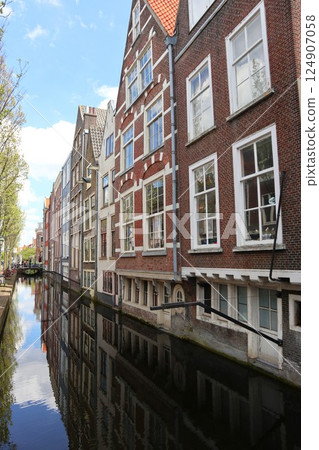 Canal in Delft, Netherlands 124907058