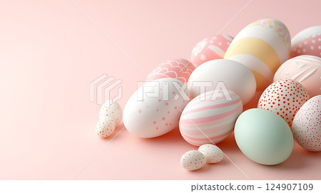 easter background with eggs 124907109