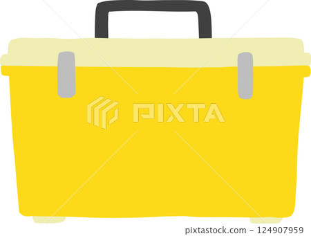 Yellow cooler box 124907959