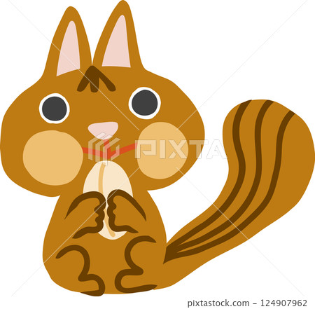 Chipmunk eating peanuts Chipmunk eating peanuts 124907962