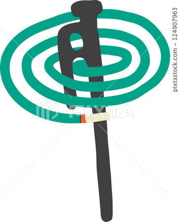 Mosquito coils on a peg 124907963
