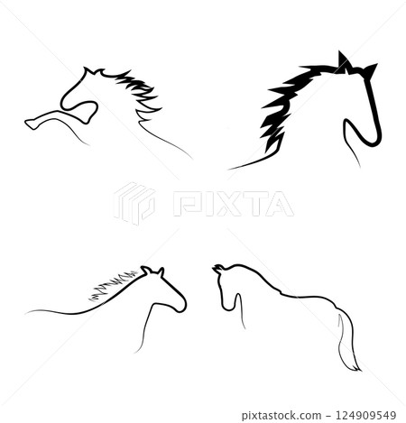 horse icon vector 124909549