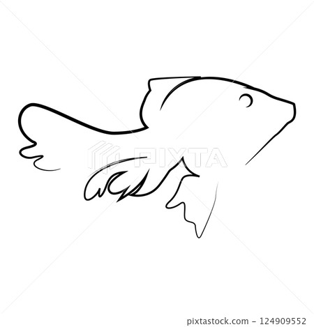 goldfish icon vector 124909552