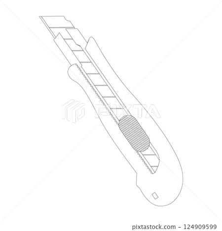 cutter knife - stationery icon cutter knife - stationery icon 124909599