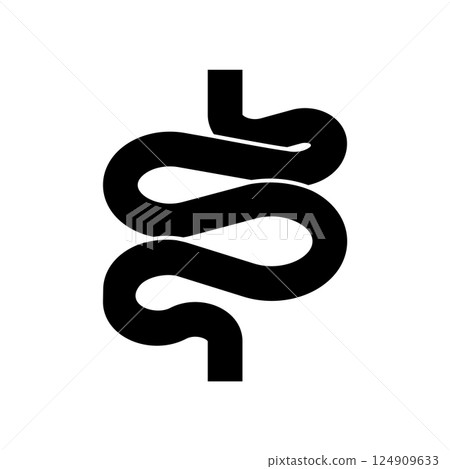 intestine simple icon vector intestine simple icon vector 124909633
