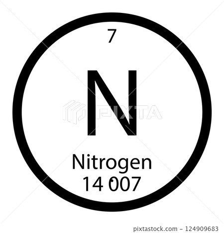 nitrogen symbol vector 124909683