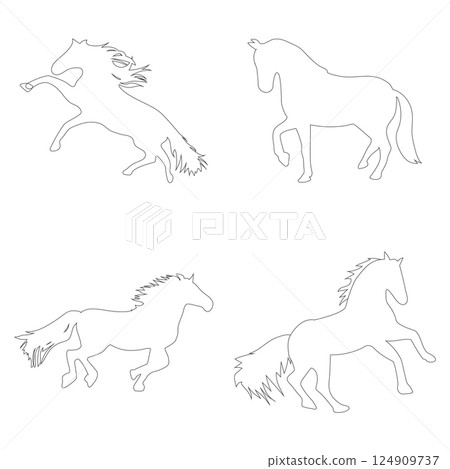 horse icon vektor 124909737