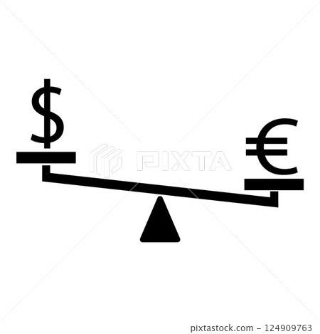 Currency Exchange Analysis and Comparison Vektor 124909763
