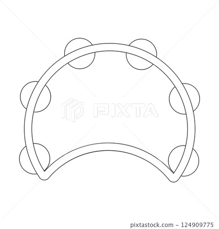 tambourine icon traditional musical instruments vector 124909775