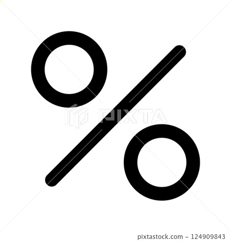 math symbol icon percent vector 124909843